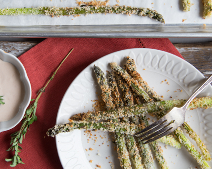 Frites d'asperges au parmesan