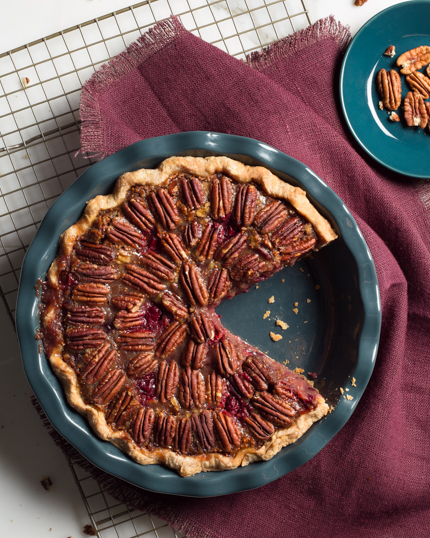 Tarte aux pacanes et canneberges