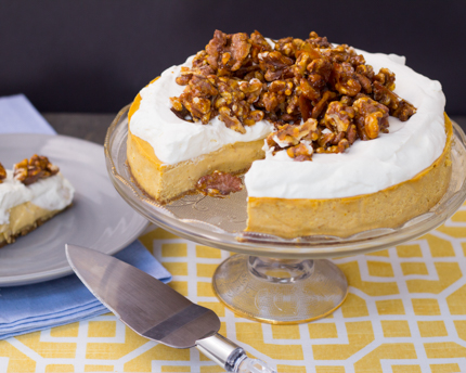 Gâteau au fromage à l'érable et aux noix