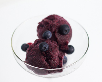 Sorbet aux bleuets