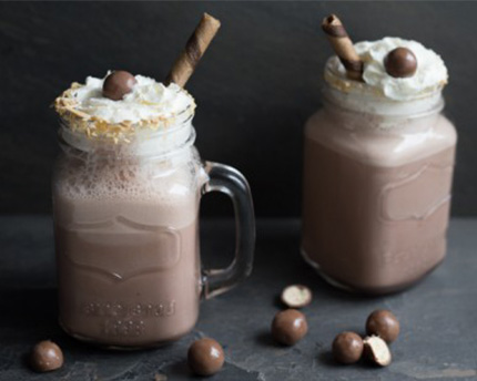 Lait frappé malté au chocolat