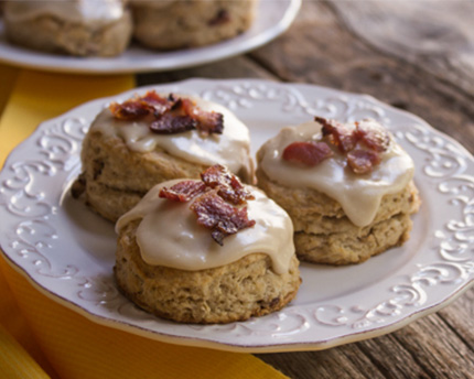 Scones à l'érable et bacon