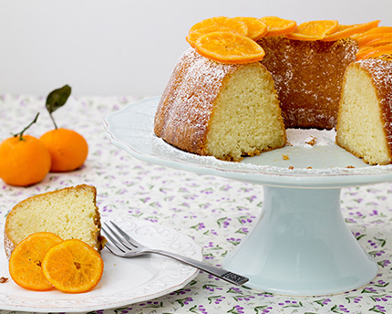 Gâteau Bundt à la clémentine confite