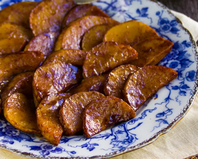 Courge glacée au sucre brun