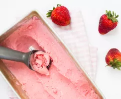 Yogourt glacé aux fraises