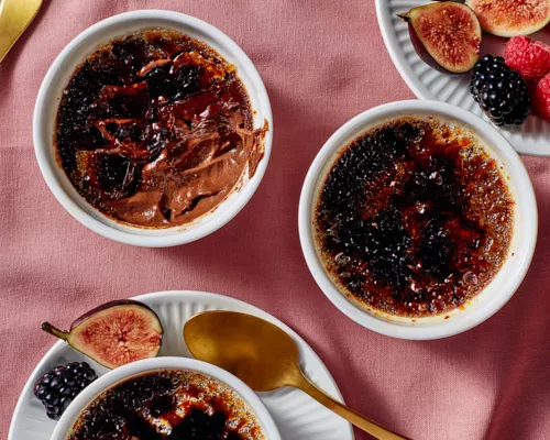 Crème brûlée au chocolat noir et sel de mer