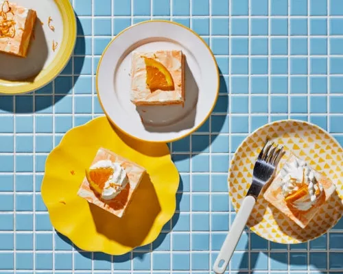 Gâteau à la crème glacée orange et vanille