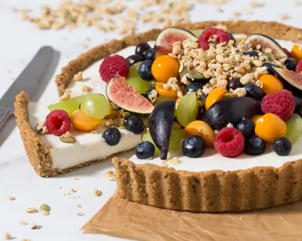 Tarte granola yogourt et fruits